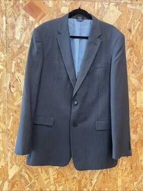 Tommy Hilfiger Charcoal Pinstripe Two-Button Blazer